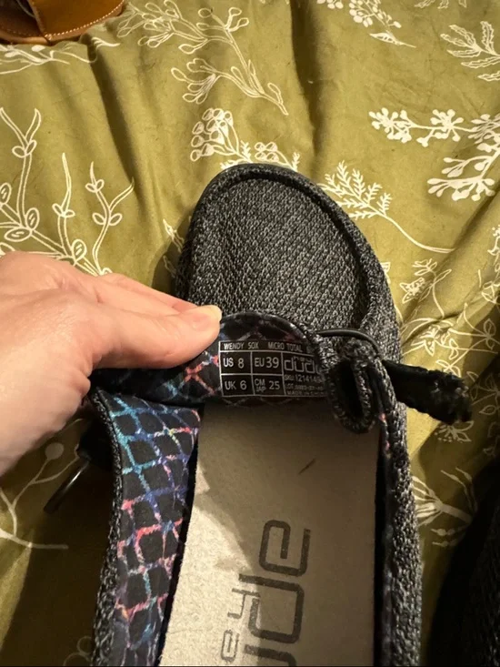 Hey Dude Charcoal Knit Slip-On Loafers - Picture 6 of 7